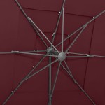 vidaXL Umbrelă cu 4 niveluri, stâlp aluminiu, roșu bordo, 250x250 cm vidaXL Umbrelă cu 4 niveluri, stâlp aluminiu, roșu bordo, 250x250 cm