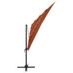 vidaXL Umbrelă soare 4 niveluri, stâlp aluminiu, cărămiziu, 250x250 cm vidaXL Umbrelă soare 4 niveluri, stâlp aluminiu, cărămiziu, 250x250 cm