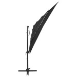 vidaXL Umbrelă de soare 4 niveluri, stâlp aluminiu, negru, 250x250 cm vidaXL Umbrelă de soare 4 niveluri, stâlp aluminiu, negru, 250x250 cm