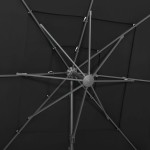 vidaXL Umbrelă de soare 4 niveluri, stâlp aluminiu, negru, 250x250 cm vidaXL Umbrelă de soare 4 niveluri, stâlp aluminiu, negru, 250x250 cm