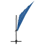 vidaXL Umbrelă cu 4 niveluri, stâlp aluminiu, albastru azur 250x250 cm vidaXL Umbrelă cu 4 niveluri, stâlp aluminiu, albastru azur 250x250 cm