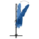 vidaXL Umbrelă cu 4 niveluri, stâlp aluminiu, albastru azur 250x250 cm vidaXL Umbrelă cu 4 niveluri, stâlp aluminiu, albastru azur 250x250 cm