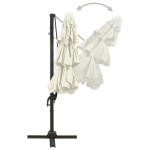 vidaXL Umbrelă de soare 4 niveluri, stâlp de aluminiu, nisipiu, 3x3 m vidaXL Umbrelă de soare 4 niveluri, stâlp de aluminiu, nisipiu, 3x3 m