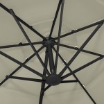 vidaXL Umbrelă de soare 4 niveluri, stâlp de aluminiu, nisipiu, 3x3 m vidaXL Umbrelă de soare 4 niveluri, stâlp de aluminiu, nisipiu, 3x3 m