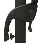 vidaXL Umbrelă de soare cu 4 niveluri, stâlp aluminiu, antracit, 3x3 m