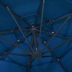 vidaXL Umbrelă de soare 4 niveluri, stâlp din aluminiu, azuriu, 3x3 m vidaXL Umbrelă de soare 4 niveluri, stâlp din aluminiu, azuriu, 3x3 m