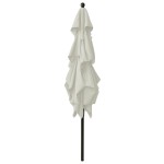 vidaXL Umbrelă de soare 3 niveluri, stâlp aluminiu, nisipiu, 2,5x2,5 m vidaXL Umbrelă de soare 3 niveluri, stâlp aluminiu, nisipiu, 2,5x2,5 m
