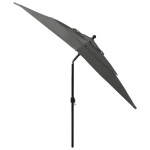 vidaXL Umbrelă de soare 3 niveluri, stâlp aluminiu, antracit 2,5x2,5 m vidaXL Umbrelă de soare 3 niveluri, stâlp aluminiu, antracit 2,5x2,5 m