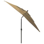 vidaXL Umbrelă de soare 3 niveluri, stâlp aluminiu, taupe, 2,5x2,5 m vidaXL Umbrelă de soare 3 niveluri, stâlp aluminiu, taupe, 2,5x2,5 m