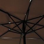 vidaXL Umbrelă de soare 3 niveluri, stâlp aluminiu, taupe, 2,5x2,5 m vidaXL Umbrelă de soare 3 niveluri, stâlp aluminiu, taupe, 2,5x2,5 m