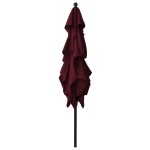 vidaXL Umbrelă de soare 3 niveluri stâlp aluminiu roșu bordo 2,5x2,5 m vidaXL Umbrelă de soare 3 niveluri stâlp aluminiu roșu bordo 2,5x2,5 m