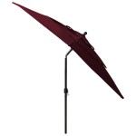 vidaXL Umbrelă de soare 3 niveluri stâlp aluminiu roșu bordo 2,5x2,5 m vidaXL Umbrelă de soare 3 niveluri stâlp aluminiu roșu bordo 2,5x2,5 m