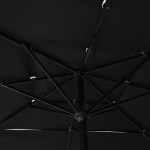 vidaXL Umbrelă de soare 3 niveluri, stâlp aluminiu, negru, 2,5x2,5 m vidaXL Umbrelă de soare 3 niveluri, stâlp aluminiu, negru, 2,5x2,5 m
