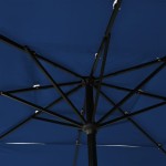 vidaXL Umbrelă grădină 3 niveluri, stâlp aluminiu, azuriu, 2,5x2,5 m vidaXL Umbrelă grădină 3 niveluri, stâlp aluminiu, azuriu, 2,5x2,5 m