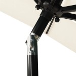 vidaXL Umbrelă grădină 3 niveluri, stâlp din aluminiu, nisipiu, 2x2 m