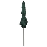 vidaXL Umbrelă grădină 3 niveluri, stâlp din aluminiu, verde, 2x2 m vidaXL Umbrelă grădină 3 niveluri, stâlp din aluminiu, verde, 2x2 m