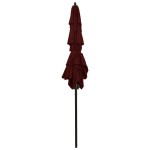 vidaXL Umbrelă grădină 3 niveluri, stâlp aluminiu, roșu bordo, 2x2 m vidaXL Umbrelă grădină 3 niveluri, stâlp aluminiu, roșu bordo, 2x2 m