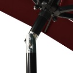 vidaXL Umbrelă grădină 3 niveluri, stâlp aluminiu, roșu bordo, 2x2 m vidaXL Umbrelă grădină 3 niveluri, stâlp aluminiu, roșu bordo, 2x2 m