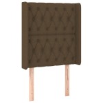 vidaXL Pat cu arcuri, saltea și LED, maro închis, 80x200 cm, textil