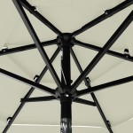 vidaXL Umbrelă de grădină cu 3 niveluri, stâlp aluminiu, nisipiu, 2 m vidaXL Umbrelă de grădină cu 3 niveluri, stâlp aluminiu, nisipiu, 2 m