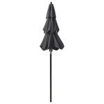 vidaXL Umbrelă de grădină 3 niveluri, stâlp aluminiu, antracit, 2 m vidaXL Umbrelă de grădină 3 niveluri, stâlp aluminiu, antracit, 2 m