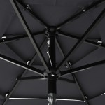 vidaXL Umbrelă de grădină 3 niveluri, stâlp aluminiu, antracit, 2 m vidaXL Umbrelă de grădină 3 niveluri, stâlp aluminiu, antracit, 2 m