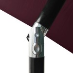 vidaXL Umbrelă de grădină 3 niveluri, stâlp aluminiu, roșu bordo, 2 m