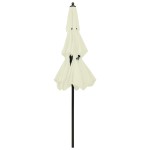vidaXL Umbrelă de grădină 3 niveluri, stâlp aluminiu, nisipiu, 2,5 m vidaXL Umbrelă de grădină 3 niveluri, stâlp aluminiu, nisipiu, 2,5 m
