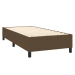 vidaXL Pat cu arcuri, saltea și LED, maro închis, 90x200 cm, textil