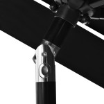vidaXL Umbrelă de grădină cu 3 niveluri, stâlp aluminiu, negru, 2,5 m vidaXL Umbrelă de grădină cu 3 niveluri, stâlp aluminiu, negru, 2,5 m