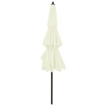 vidaXL Umbrelă de grădină cu 3 niveluri, stâlp aluminiu, nisipiu, 3 m vidaXL Umbrelă de grădină cu 3 niveluri, stâlp aluminiu, nisipiu, 3 m