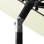 vidaXL Umbrelă de grădină cu 3 niveluri, stâlp aluminiu, nisipiu, 3 m vidaXL Umbrelă de grădină cu 3 niveluri, stâlp aluminiu, nisipiu, 3 m