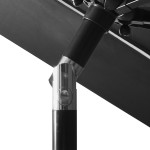 vidaXL Umbrelă de grădină 3 niveluri, stâlp aluminiu, antracit, 3 m