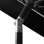vidaXL Umbrelă de grădină cu 3 niveluri, stâlp aluminiu, negru, 3 m