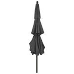 vidaXL Umbrelă de grădină 3 niveluri, stâlp aluminiu, antracit, 3,5 m vidaXL Umbrelă de grădină 3 niveluri, stâlp aluminiu, antracit, 3,5 m