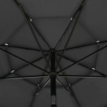 vidaXL Umbrelă de grădină 3 niveluri, stâlp aluminiu, antracit, 3,5 m vidaXL Umbrelă de grădină 3 niveluri, stâlp aluminiu, antracit, 3,5 m