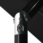 vidaXL Umbrelă grădină cu 3 niveluri, stâlp aluminiu, negru, 3,5 m vidaXL Umbrelă grădină cu 3 niveluri, stâlp aluminiu, negru, 3,5 m