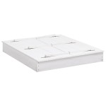 vidaXL Cutie de nisip, alb, 95 x 90 x 15 cm, lemn de brad vidaXL Cutie de nisip, alb, 95 x 90 x 15 cm, lemn de brad