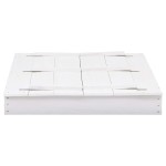 vidaXL Cutie de nisip, alb, 95 x 90 x 15 cm, lemn de brad vidaXL Cutie de nisip, alb, 95 x 90 x 15 cm, lemn de brad