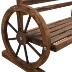 vidaXL Bancă de grădină, 142 cm, lemn masiv de brad