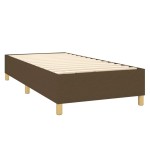 vidaXL Pat cu arcuri, saltea și LED, maro închis, 80x200 cm, textil