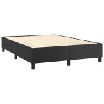 vidaXL Pat cu arcuri, saltea și LED, negru, 140x200cm, piele ecologică vidaXL Pat cu arcuri, saltea și LED, negru, 140x200cm, piele ecologică
