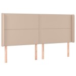 vidaXL Pat cu arcuri, cu saltea și LED cappuccino 180x200 cm piele eco vidaXL Pat cu arcuri, cu saltea și LED cappuccino 180x200 cm piele eco