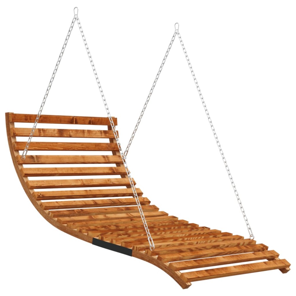 vidaXL Balansoar pat, 115x147x46 cm, lemn masiv curbat cu finisaj tec