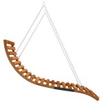 vidaXL Balansoar pat, 115x147x46 cm, lemn masiv curbat cu finisaj tec vidaXL Balansoar pat, 115x147x46 cm, lemn masiv curbat cu finisaj tec
