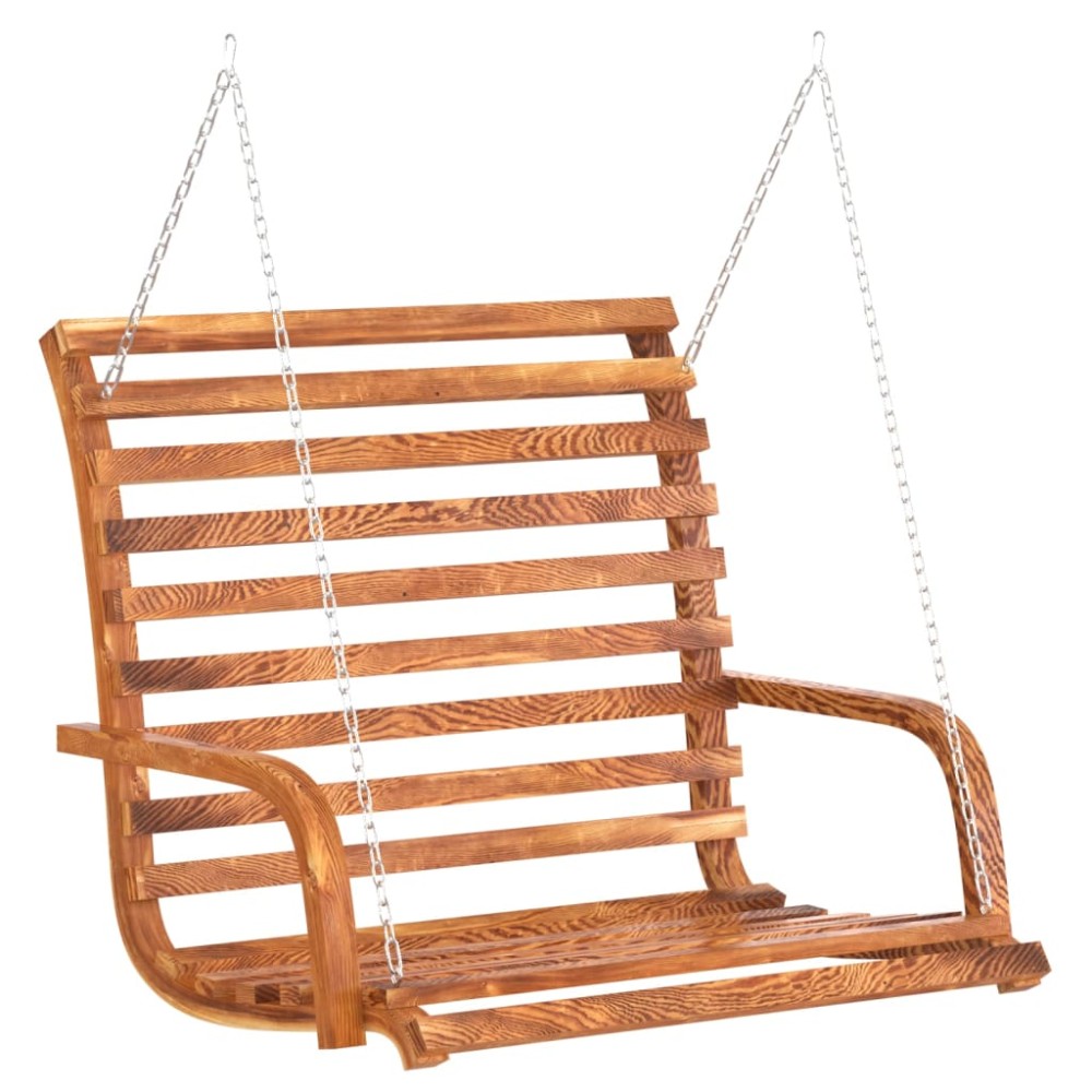 vidaXL Banchetă leagăn, 126x63x92 , lemn masiv curbat cu finisaj tec