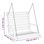 vidaXL Banchetă leagăn, 126x63x92 , lemn masiv curbat cu finisaj tec vidaXL Banchetă leagăn, 126x63x92 , lemn masiv curbat cu finisaj tec