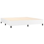 vidaXL Pat cu arcuri, saltea și LED, alb, 200x200 cm, piele ecologică vidaXL Pat cu arcuri, saltea și LED, alb, 200x200 cm, piele ecologică