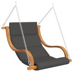 vidaXL Scaun balansoar fără cadru leagăn cu pernă, lemn masiv curbat vidaXL Scaun balansoar fără cadru leagăn cu pernă, lemn masiv curbat