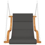 vidaXL Scaun balansoar fără cadru leagăn cu pernă, lemn masiv curbat vidaXL Scaun balansoar fără cadru leagăn cu pernă, lemn masiv curbat